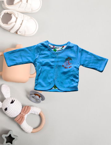 2-in-1 Cotton Baby Shirt (Blue)
