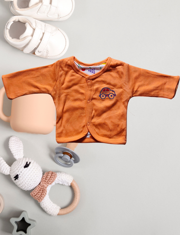 2-in-1 Cotton Baby Shirt (Orange)