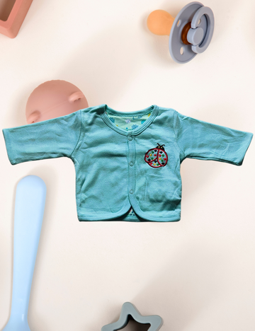 2-in-1 Cotton Baby Shirt (sky blue)