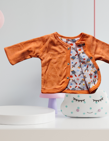 2-in-1 Cotton Baby Shirt (space)