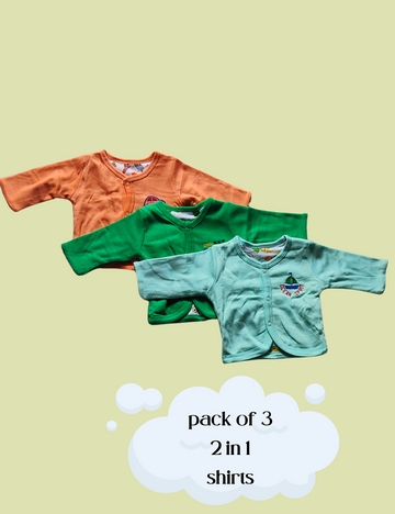 Combo 2-in-1 Cotton Baby Shirt