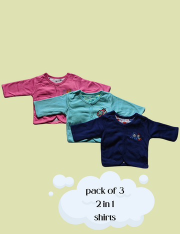 Combo 2-in-1 Cotton Baby Shirt