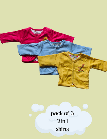 Combo 2-in-1 Cotton Baby Shirt
