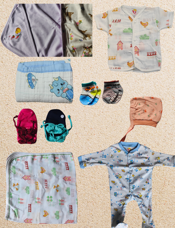 Muslin Newborn Hospital Kit - 14 Essentials