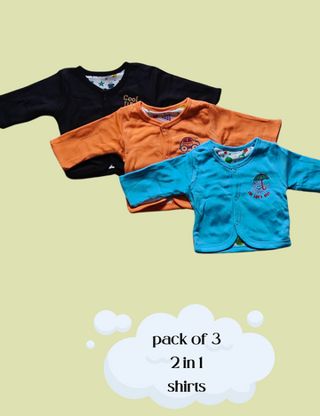 Combo 2-in-1 Cotton Baby Shirt