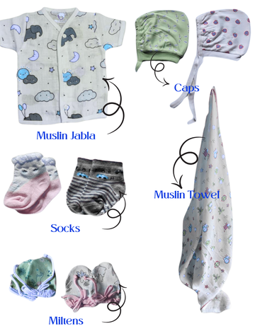 Muslin Newborn Hospital Kit - 12 Essentials