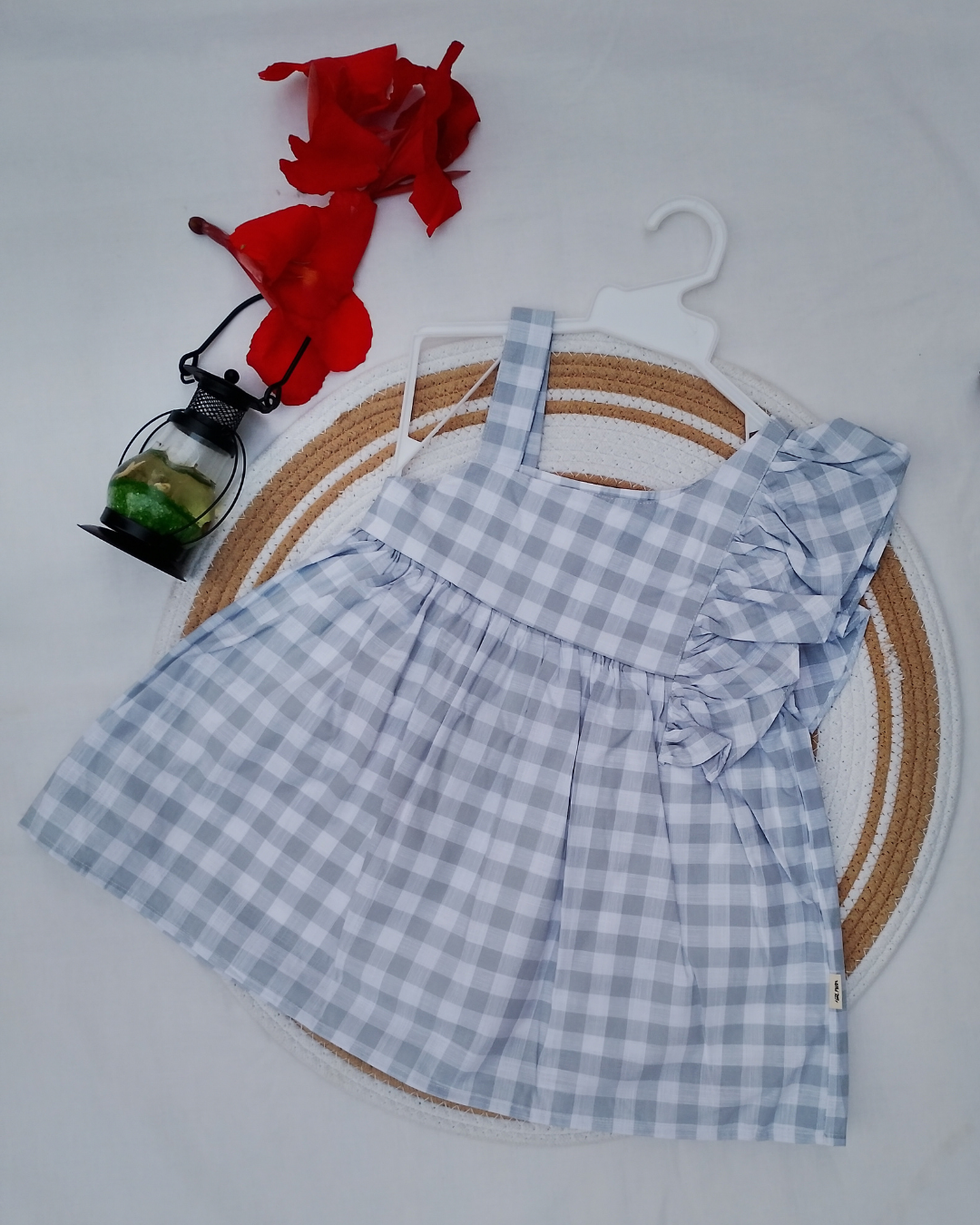 Shishu Soft Cotton Checks Frock for Baby Girls
