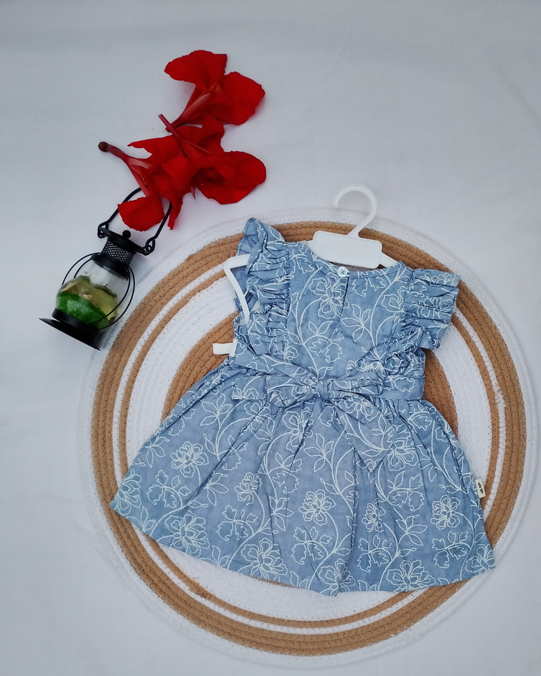 Shishu Soft Cotton Frill Sleeves Frock for Baby Girls