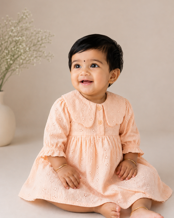 Shishu Soft Hakoba Cotton Frock for Baby Girls