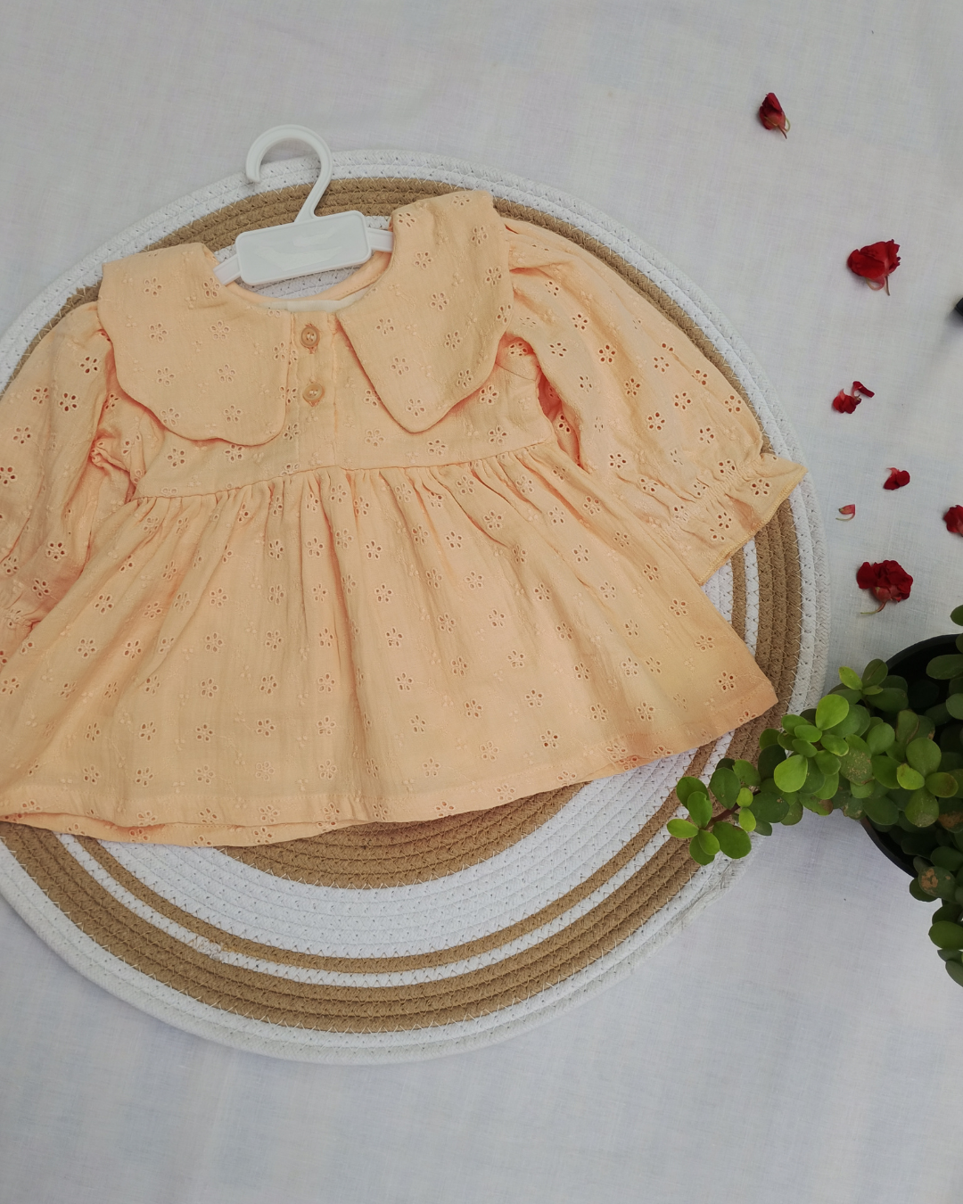 Shishu Soft Hakoba Cotton Frock for Baby Girls