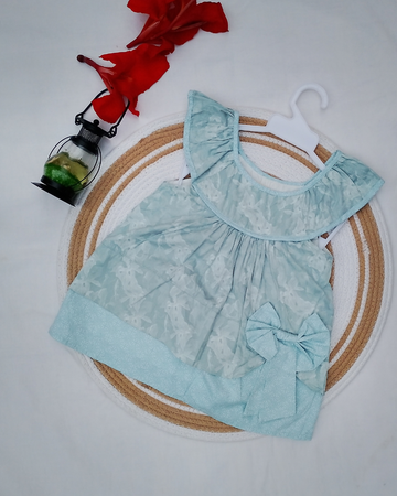 Shishu Cotton Bow Frock for Baby Girls