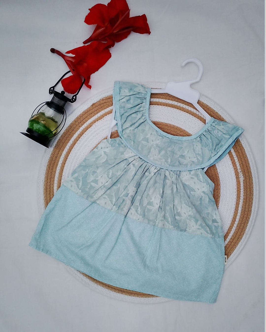 Shishu Cotton Bow Frock for Baby Girls