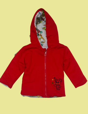 Reversible Unisex Baby Jacket | Soft Cotton Winter Wear