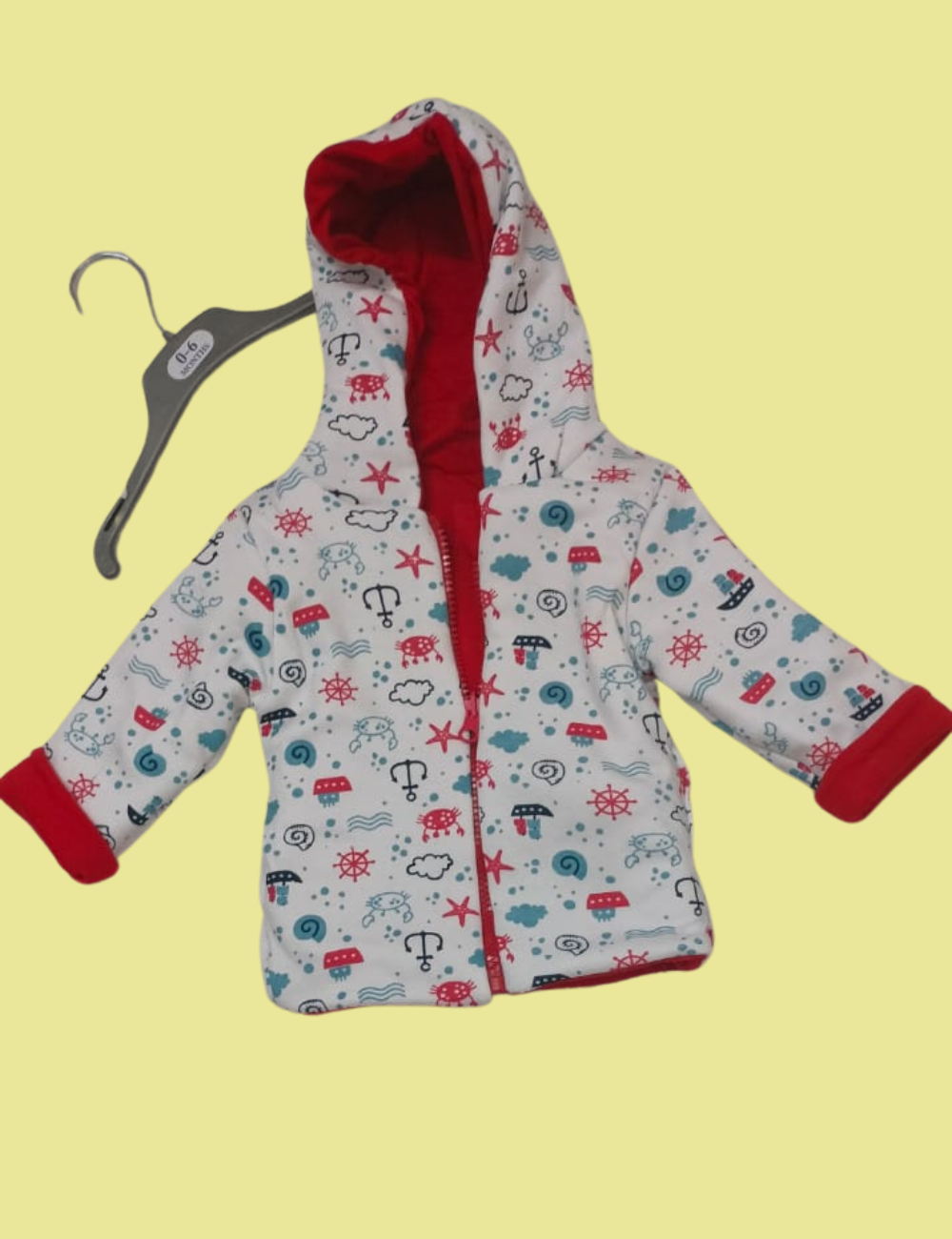 Reversible Unisex Baby Jacket | Soft Cotton Winter Wear