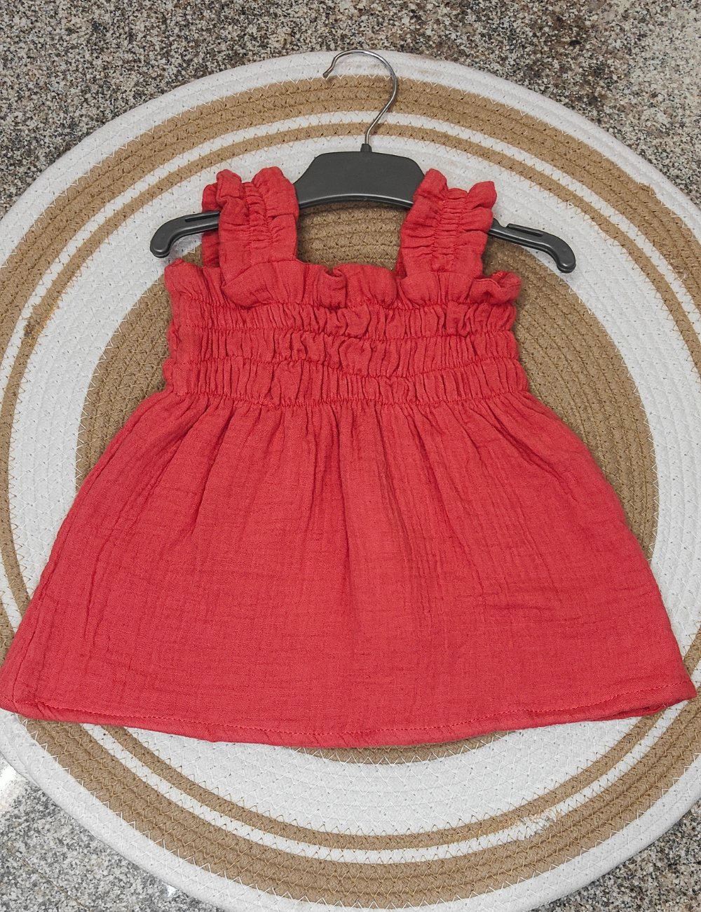 Organic Cotton Muslin Baby Frock