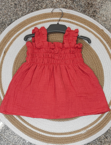 Organic Cotton Muslin Baby Frock