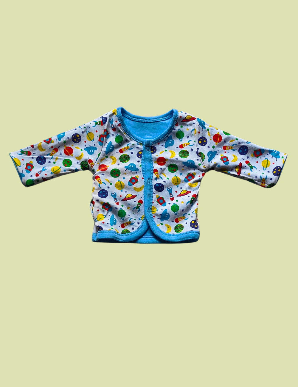 2-in-1 Cotton Baby Shirt (Blue)