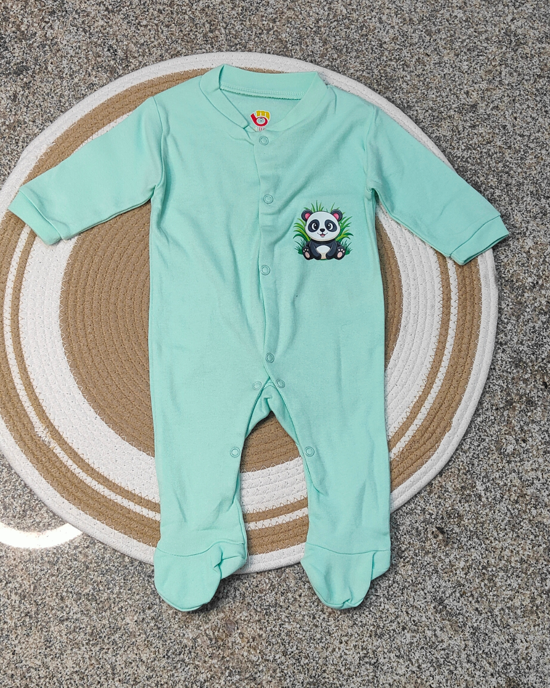 Cotton Footed Unisex Romper - Elephant