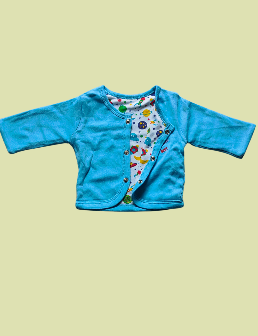 2-in-1 Cotton Baby Shirt (Blue)