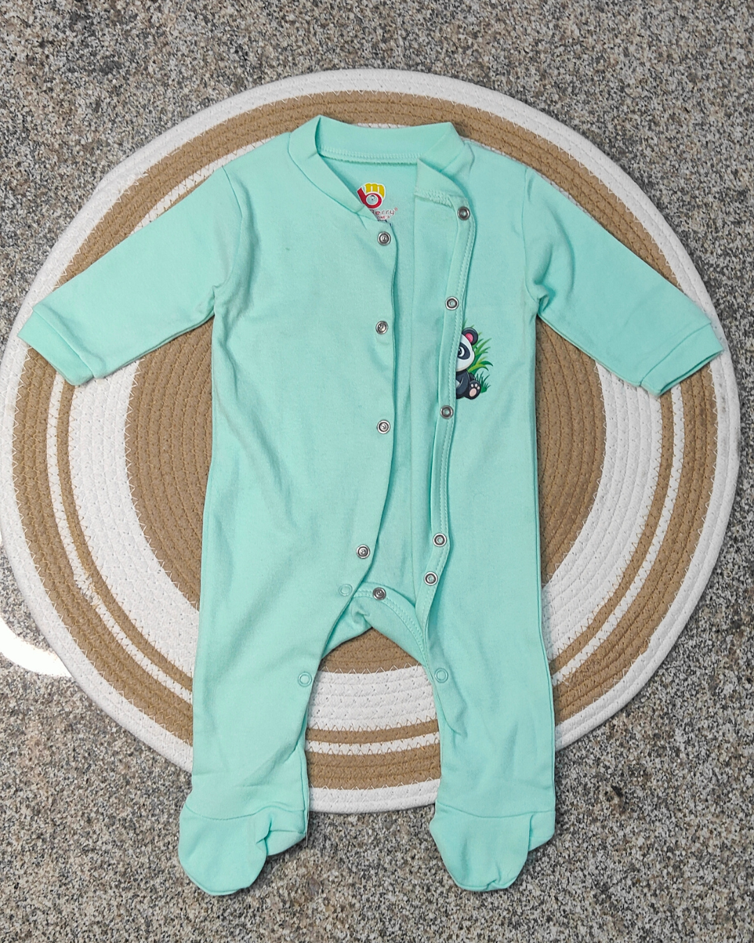 Cotton Footed Unisex Romper - Elephant