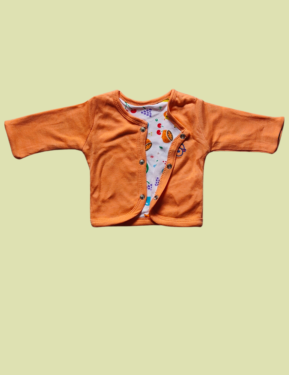 2-in-1 Cotton Baby Shirt (Orange)