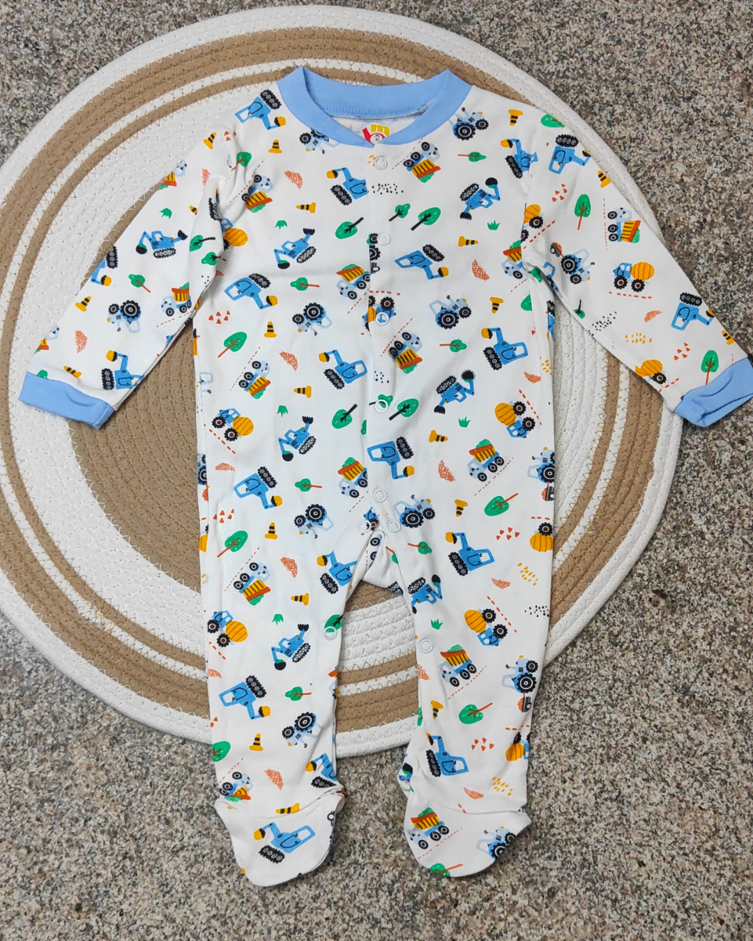 Cotton Footed Unisex Romper - tree