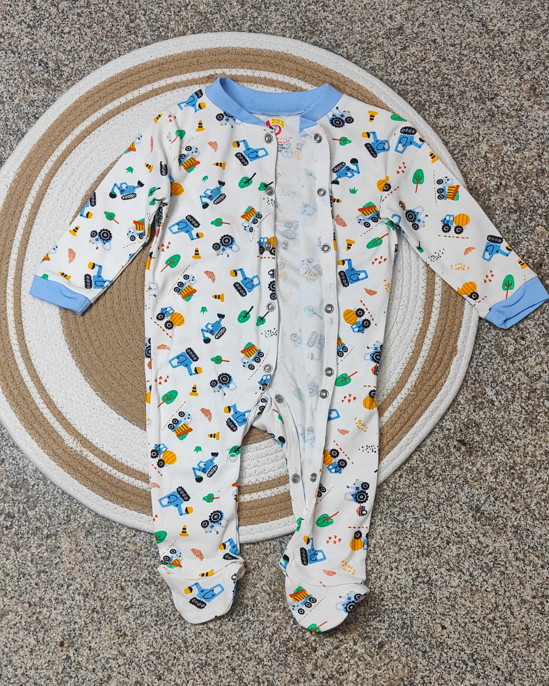 Cotton Footed Unisex Romper - tree