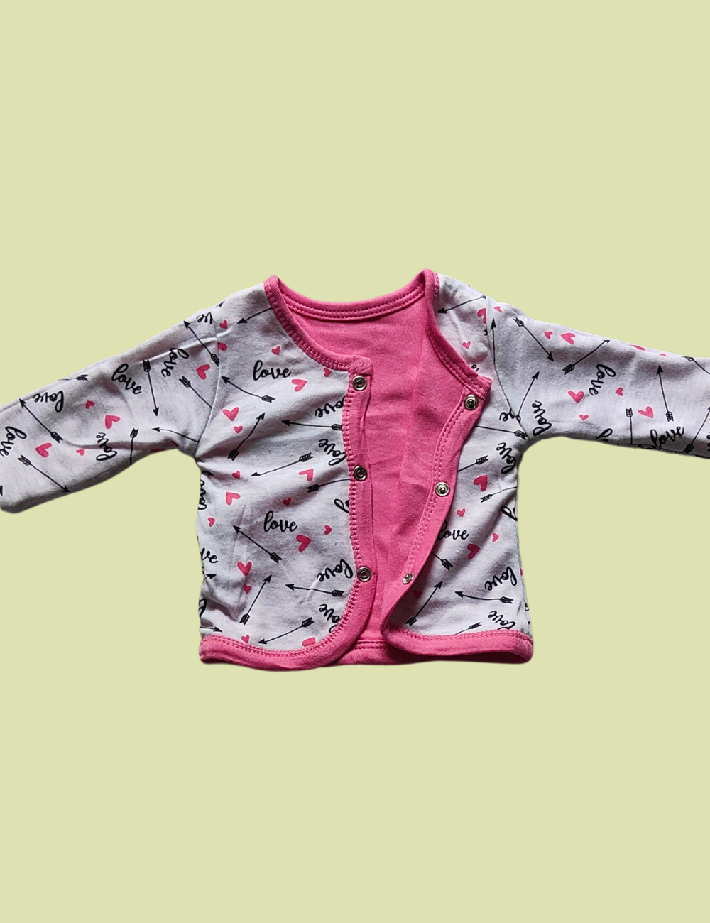 2-in-1 Cotton Baby Shirt (Pink)