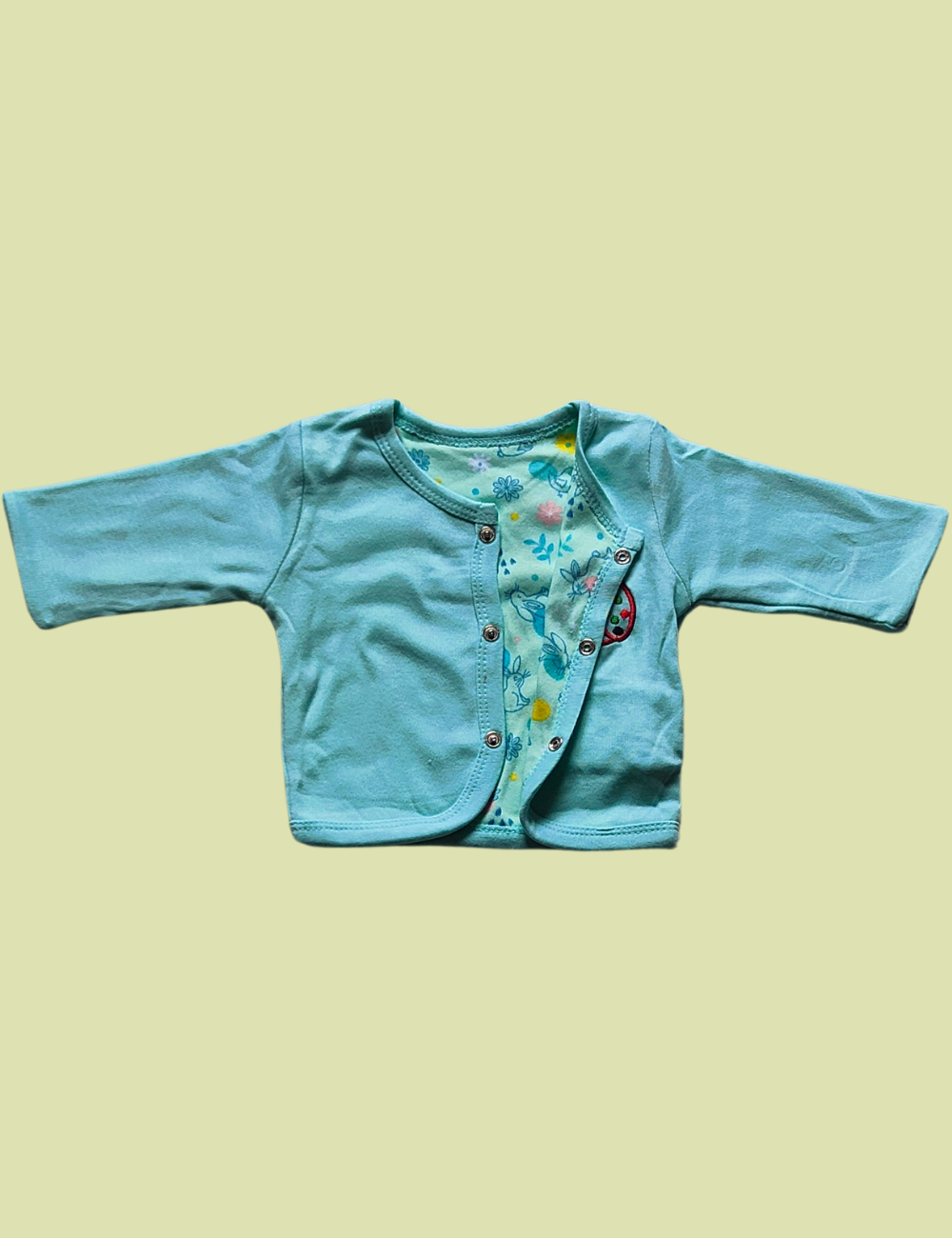 2-in-1 Cotton Baby Shirt (sky blue)