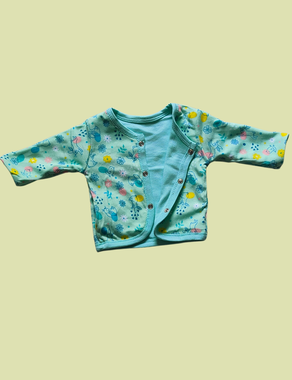 2-in-1 Cotton Baby Shirt (sky blue)