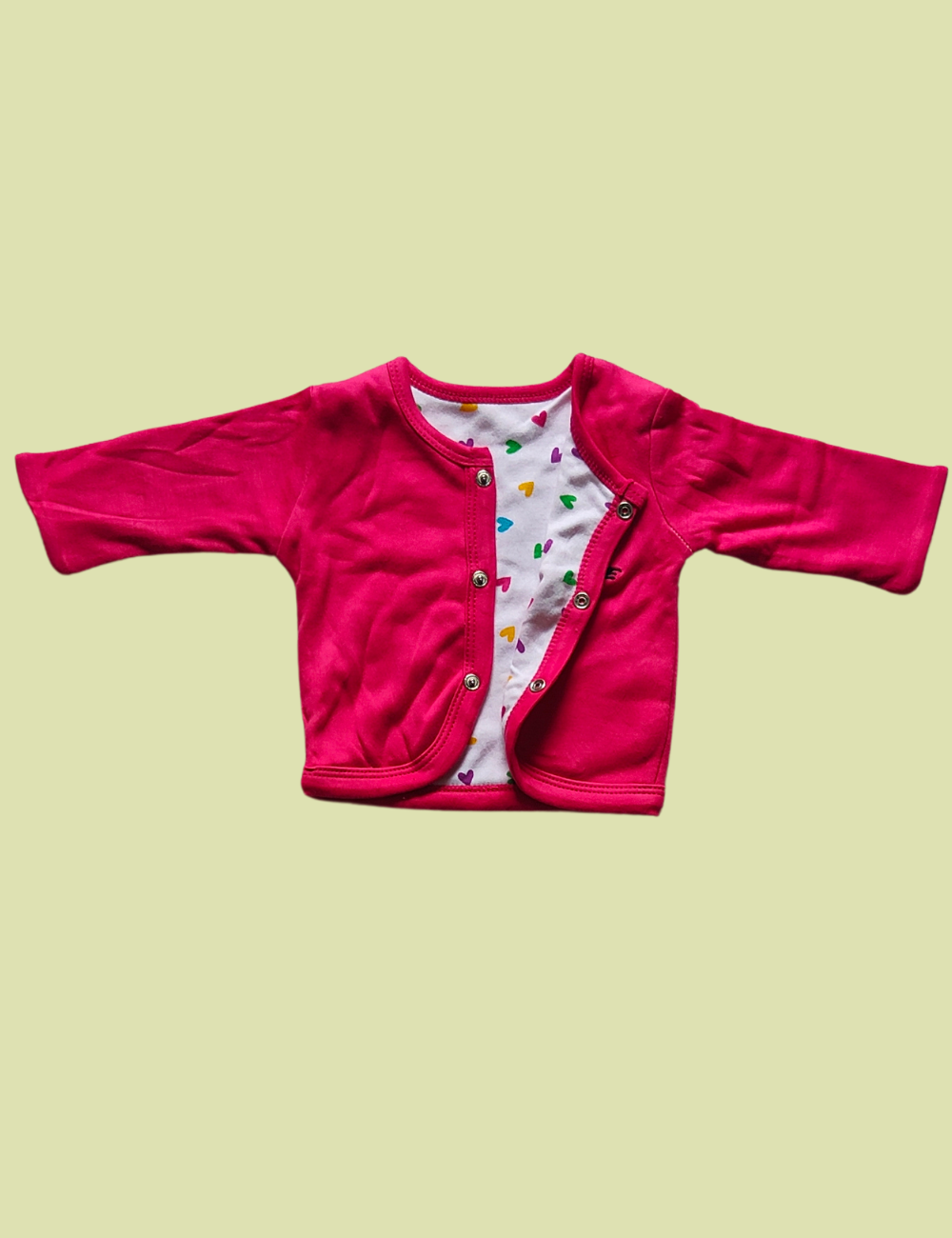 2-in-1 Cotton Baby Shirt (dark pink)
