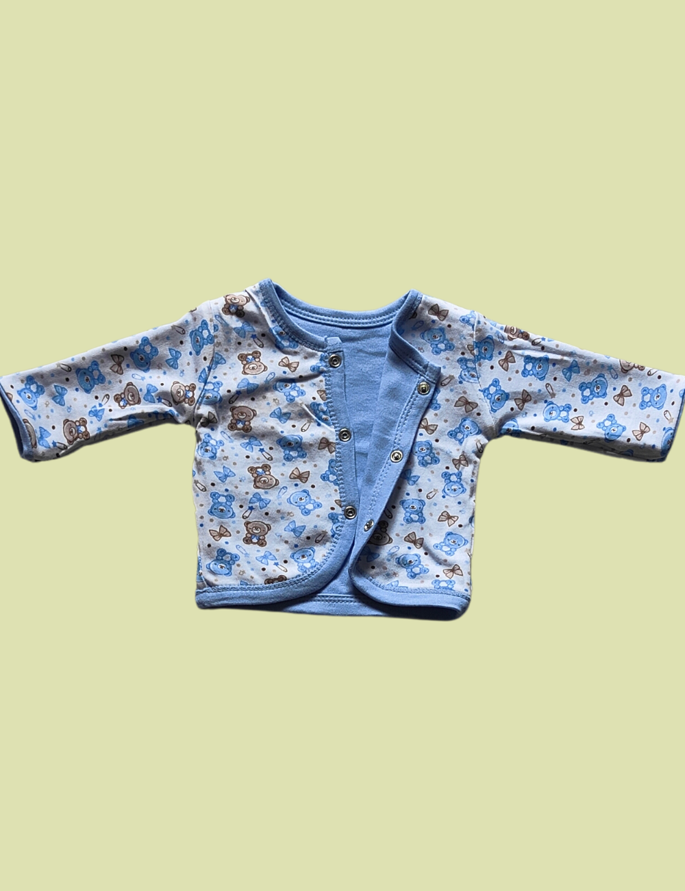 2-in-1 Cotton Baby Shirt (light blue)
