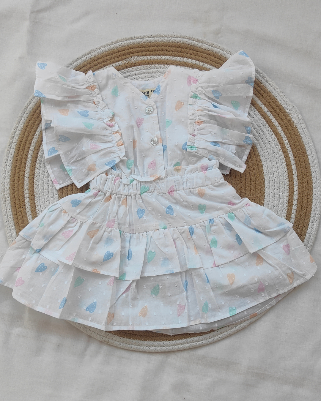 Shishu Baby Cotton Frock – Soft & Breathable White Dress for Everyday Comfort | CR