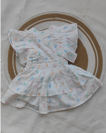 Shishu Baby Cotton Frock – Soft & Breathable White Dress for Everyday Comfort | CR