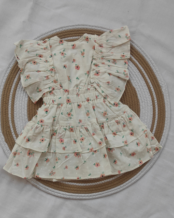 Shishu Baby Cotton Frock – Soft & Breathable cream Dress for Everyday Comfort | CR
