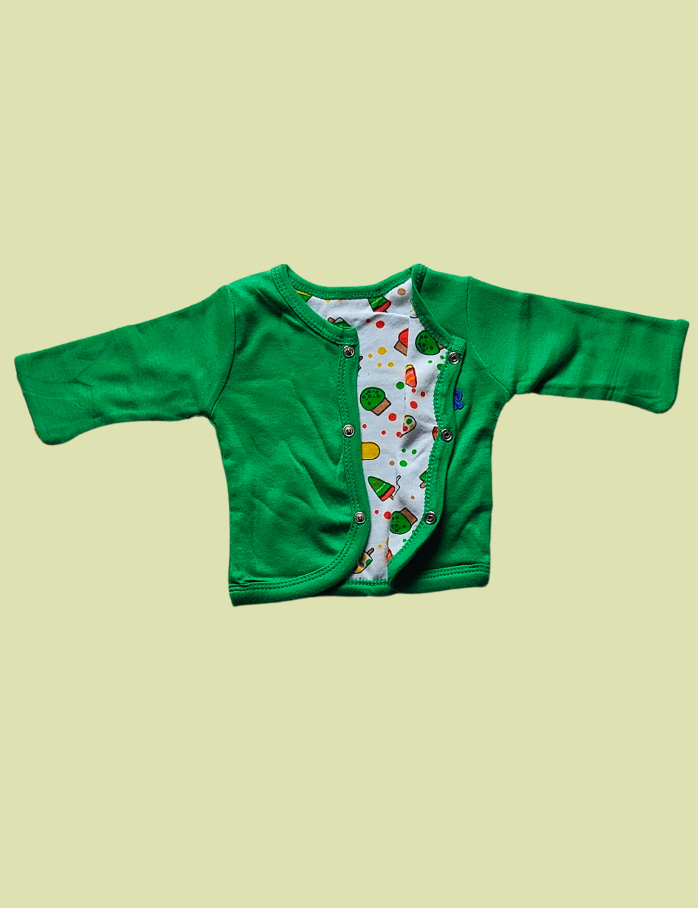 2-in-1 Cotton Baby Shirt (Green)