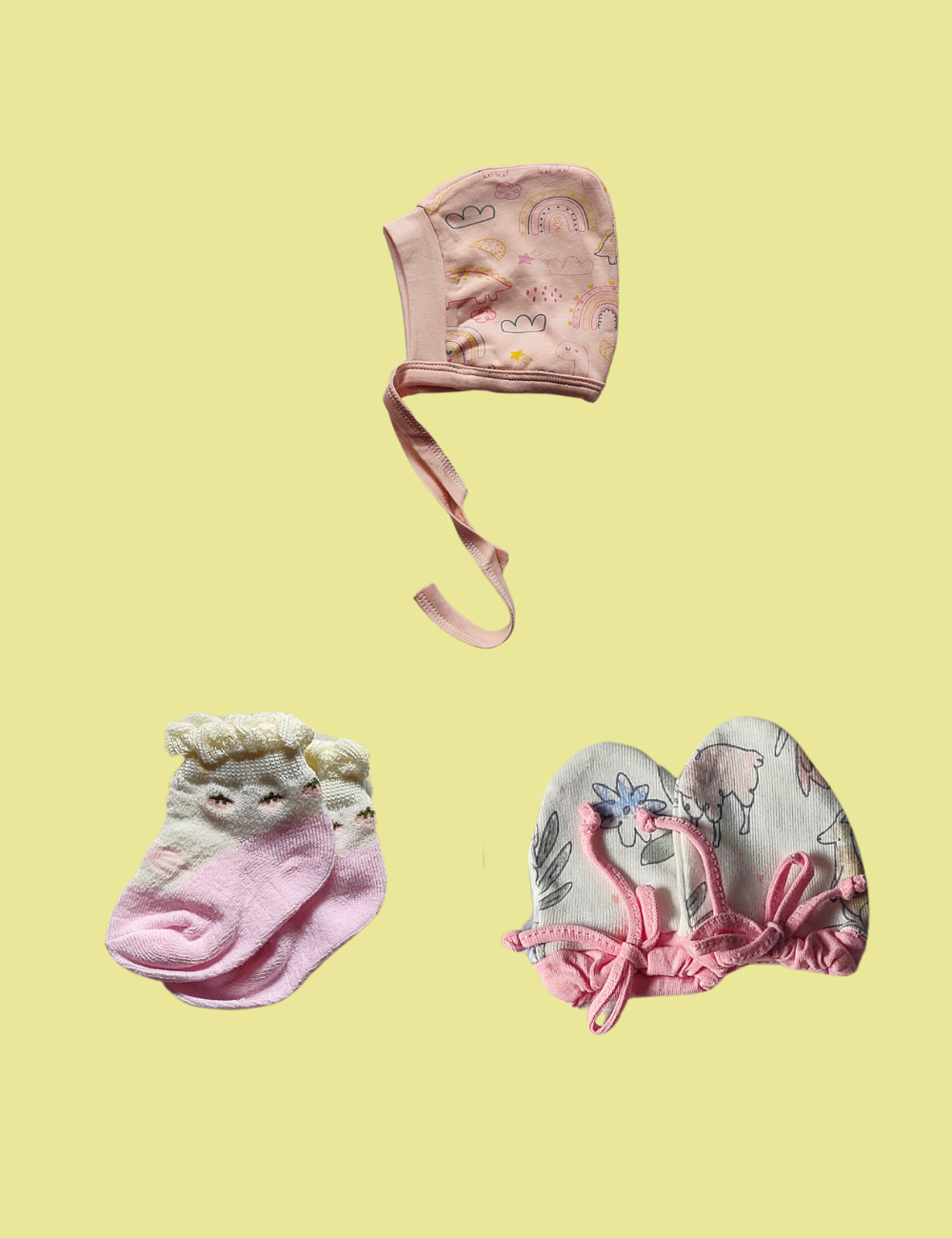 Cotton Caps, Mittens & Socks - Comfort Pack