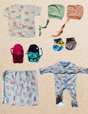 Muslin Newborn Hospital Kit - 13 Essentials