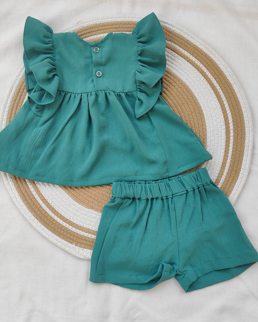 Shishu Baby Frock and Shorts set – Soft Ruffle Sleeve Outfit for Little Girls | CR