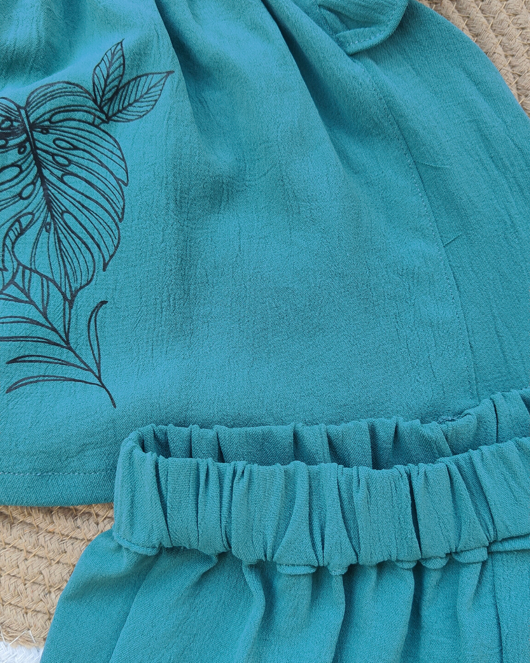 Shishu Baby Frock and Shorts set – Soft Ruffle Sleeve Outfit for Little Girls | CR