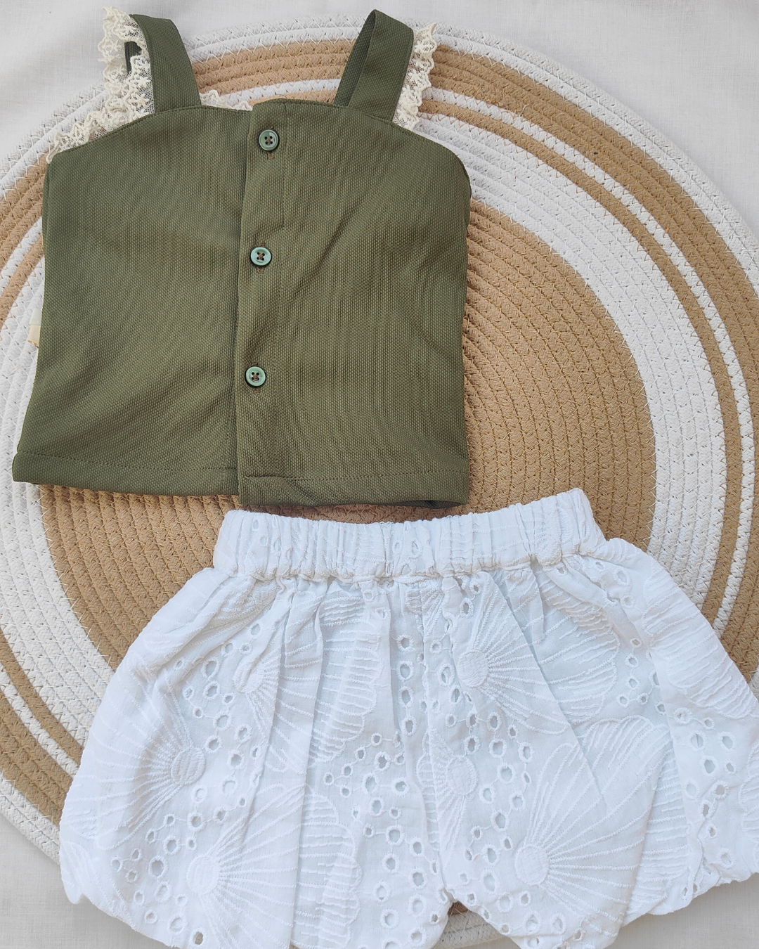 Shishu Baby Top and Shorts set – Soft lace Sleeve Outfit for Little Girls | CR
