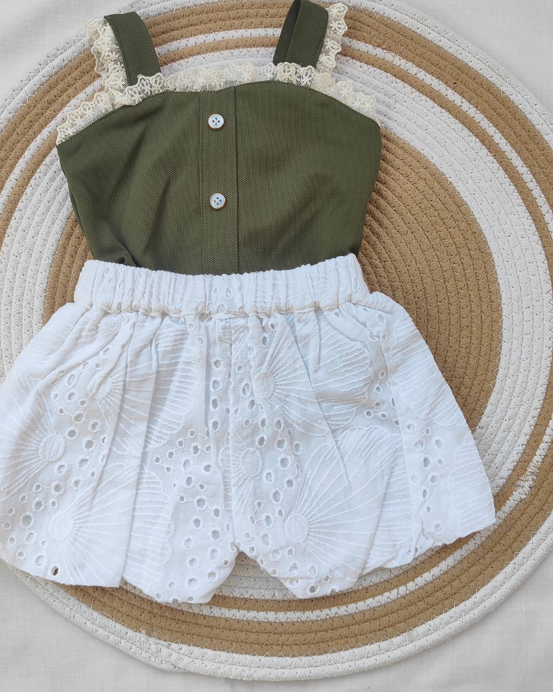 Shishu Baby Top and Shorts set – Soft lace Sleeve Outfit for Little Girls | CR