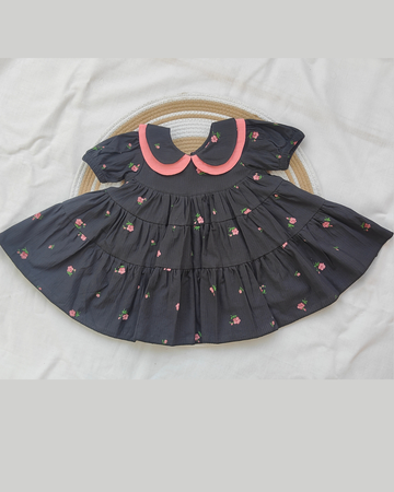 Shishu Baby Girl Cotton Floral Frock – Soft Cotton Party Dress for Little Princess | CR