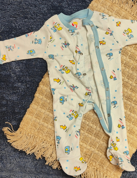Cotton Footed Unisex Romper – Ultra-Soft, All-Day Comfort for Your Little One