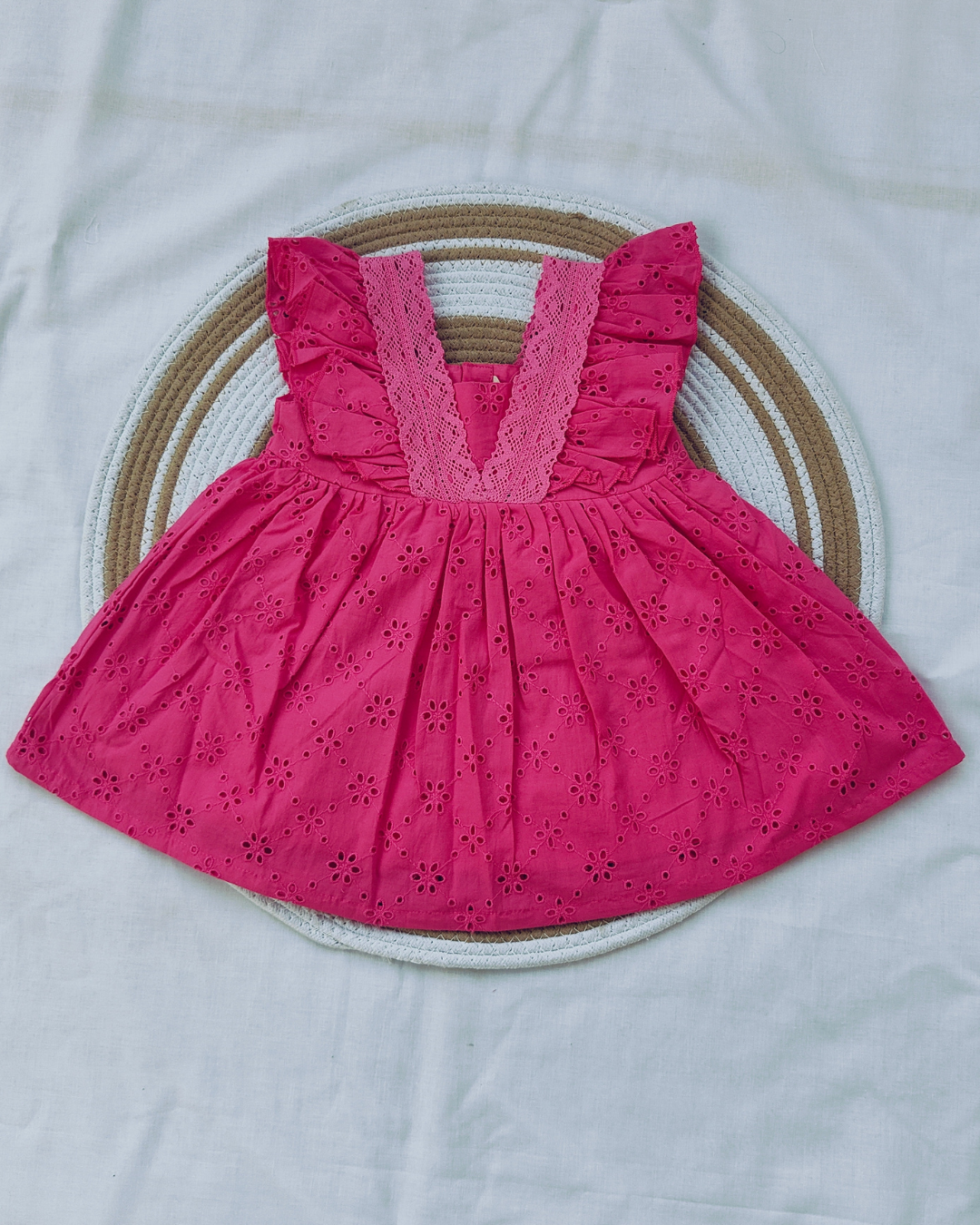 Shishu Baby Girl Cotton Hakoba Frock – Soft Cotton Party Dress for Little Princess| CR