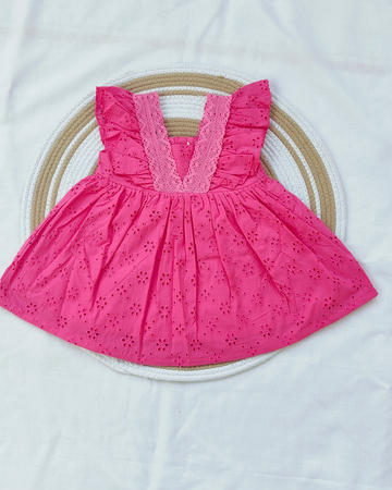 Shishu Baby Girl Cotton Hakoba Frock – Soft Cotton Party Dress for Little Princess| CR