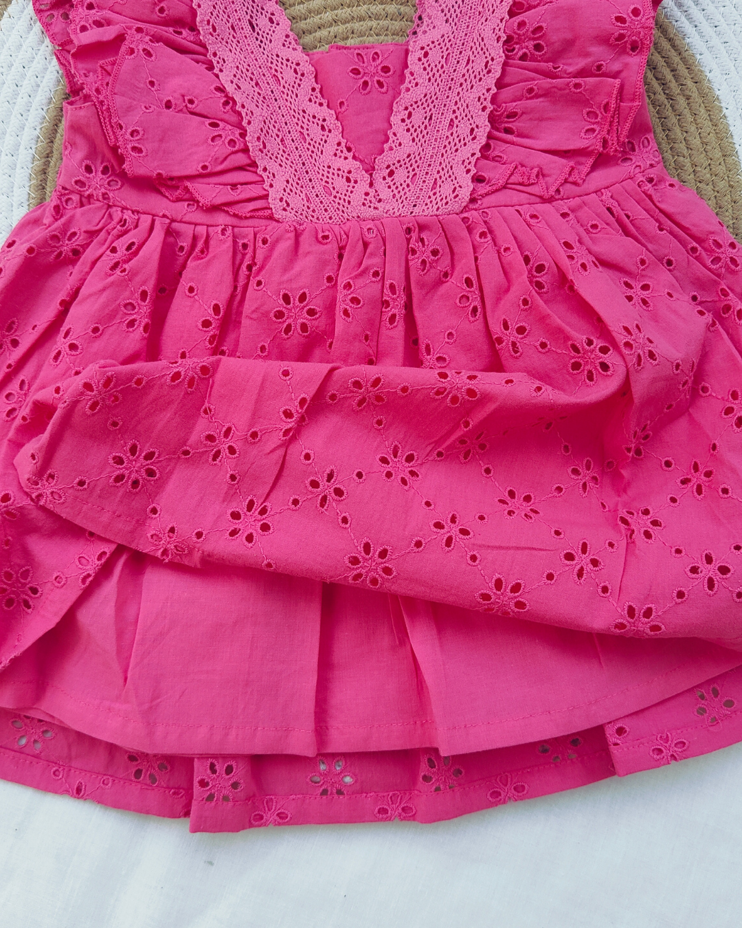Shishu Baby Girl Cotton Hakoba Frock – Soft Cotton Party Dress for Little Princess| CR