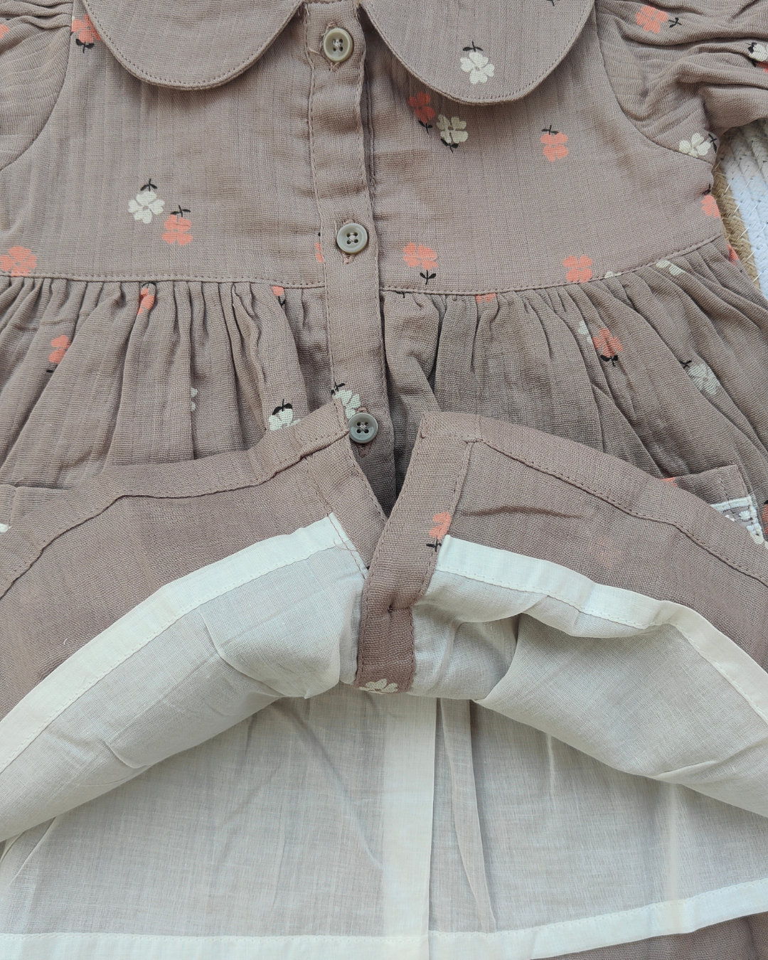 Shishu Baby Girl Cotton Muslin Frock – Soft Cotton Party Dress for Little Princess | CR