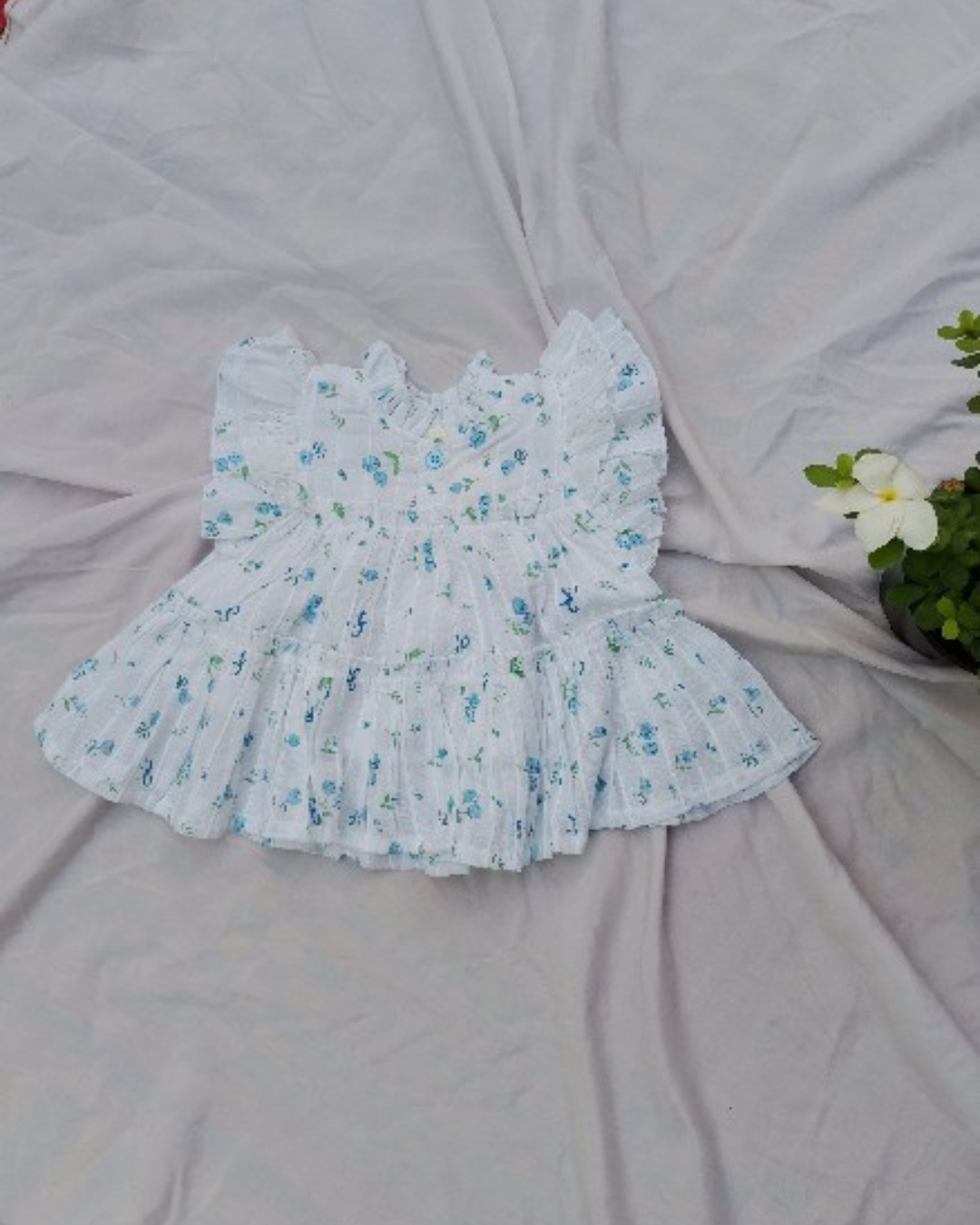 Shishu Soft Cotton Umbrella Cut Frock for Baby Girls